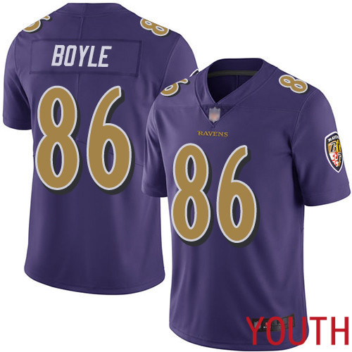 Baltimore Ravens Limited Purple Youth Nick Boyle Jersey NFL Football 86 Rush Vapor Untouchable